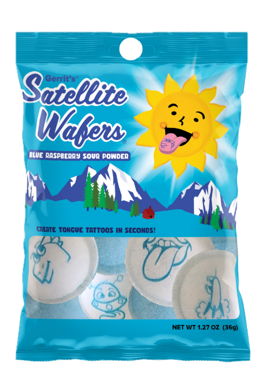 Blue Raspberry Sour Satellite Wafers