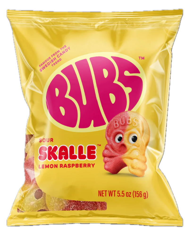 Bubs Sour Skalle Lemon Raspberry