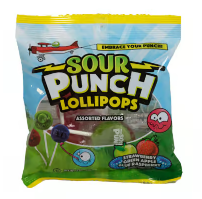 Sour Punch Lollipops