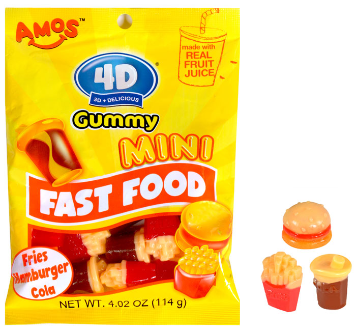 Amos 4D Gummy Mini Fast Food