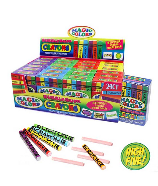 Magic Color Bubble Gum Crayons