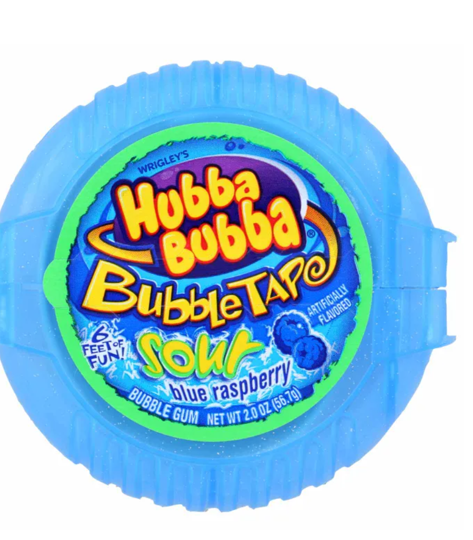 Hubba Bubba Bubble Tape Sour Blue Raspberry – Sweets On High