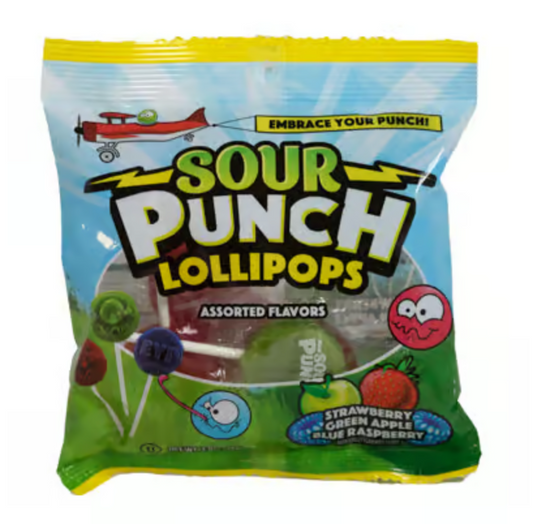 Sour Punch Lollipops