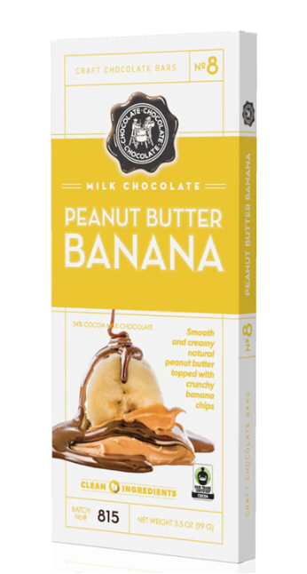Craft Chocolate Bar No 8 Milk Chocolate Peanut Butter Banana