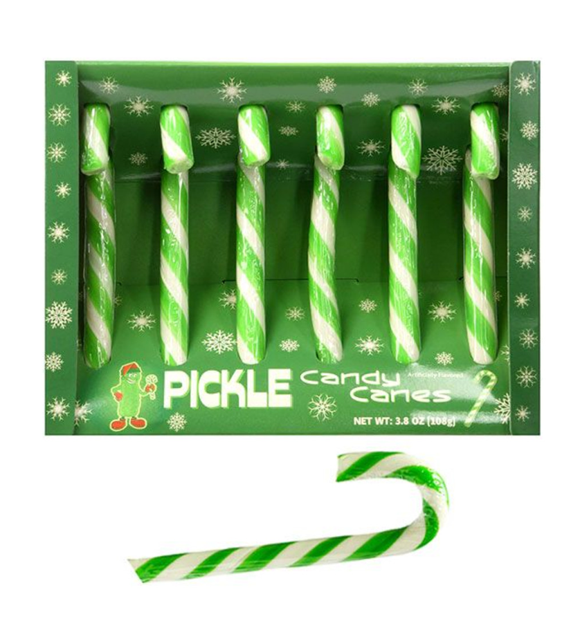 Pickle Flavor Candy Canes