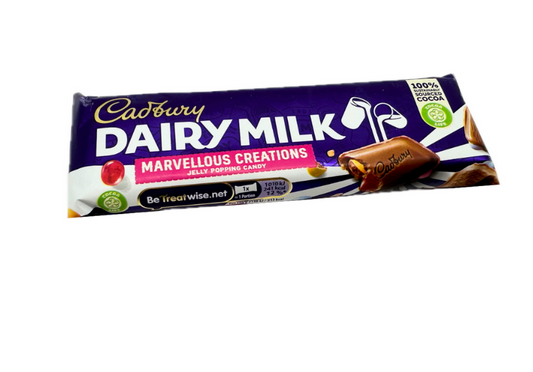 Cadbury Dairy Milk Marvelous Creations Jelly Popping Candy Chocolate Bar