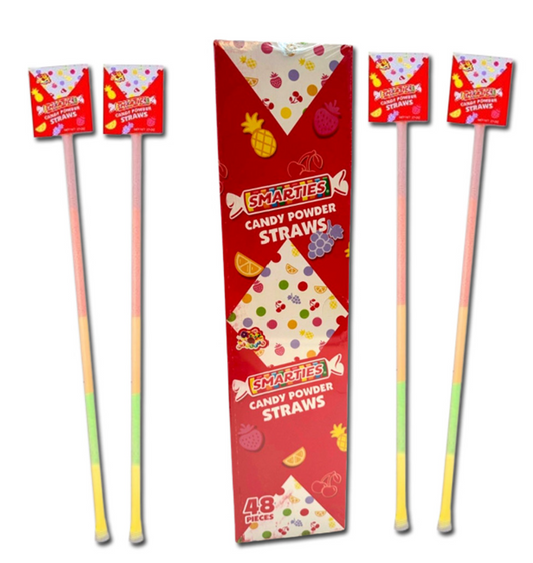 Smarties Candy Powder Straws