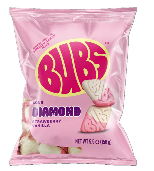 Bubs Sour Diamond Strawberry Vanilla