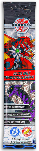 Bakugan Cookies and Cream Quick Milk Straw