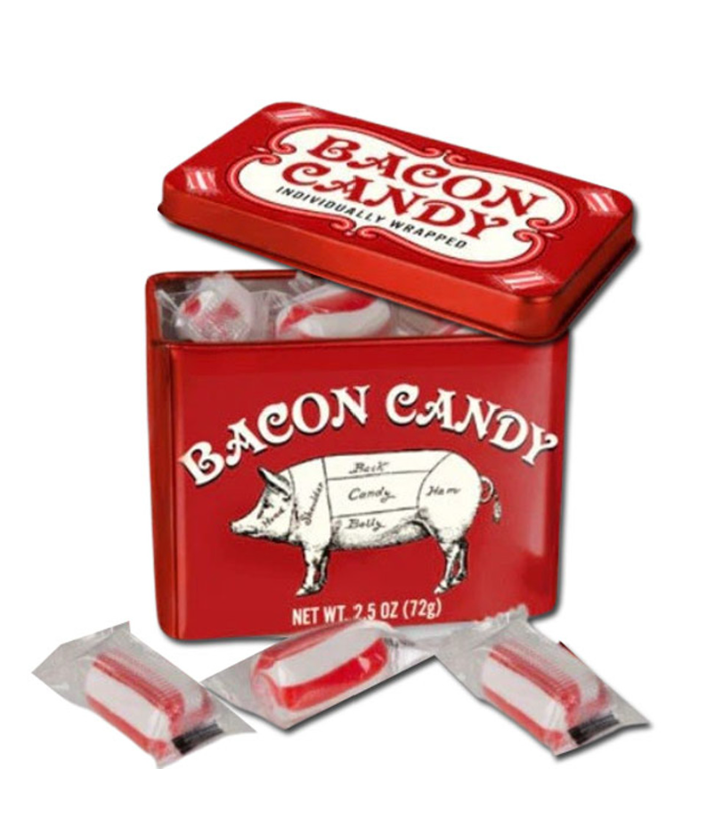 Bacon Flavored Hard Candy Tin 12 pieces