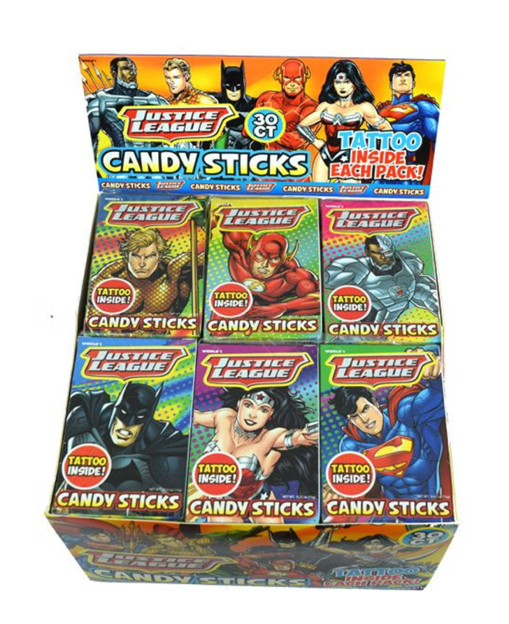 Justice League Candy Sticks